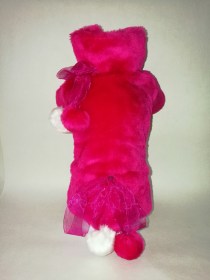 Rozā mākslīgs suņu kažociņš,mētelis, XS